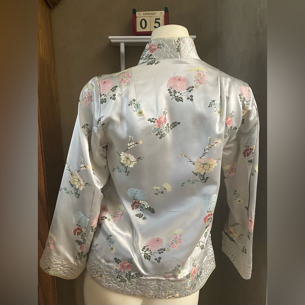 Vintage Quilted Silk Reversible Mandarin Chinese Jacket See measurements - Picture 2 of 16